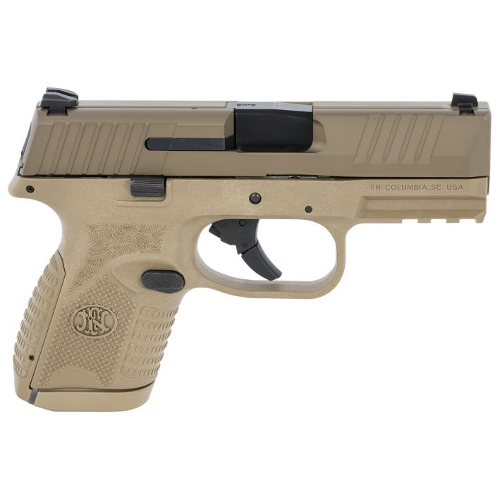 FN 66100819 509 Compact 9mm Luger 3.70" Barrel 10+1, Flat Dark Earth Polymer Frame With Mounting Rail, Flat Dark Earth Stainless Steel Slide, No ManualSafety