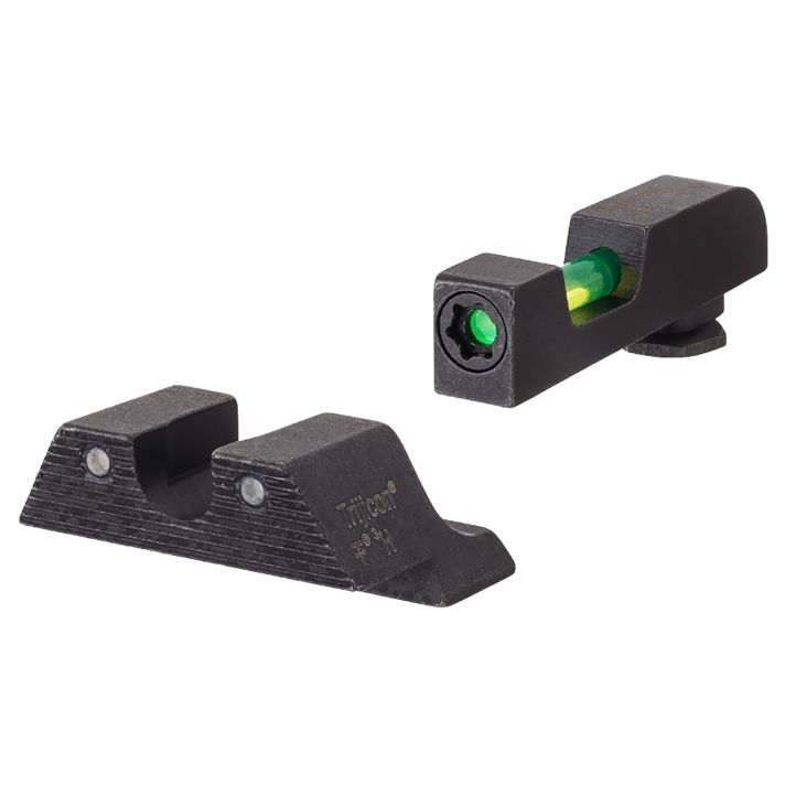 Trijicon 601104 DI Night Sight SetGreen/Tritium/Fiber Optic Front Sight-Green Tritium Black Outline Rear Sight Glock 20/21 Large Frame