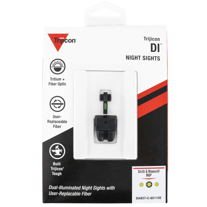 Trijicon 601108 DI Night Sight SetGreen/Tritium/Fiber Optic Front Sight-Green Tritium Black Outline Rear Sight Smith & Wesson M&P/M&P M2.0/SD9 VE