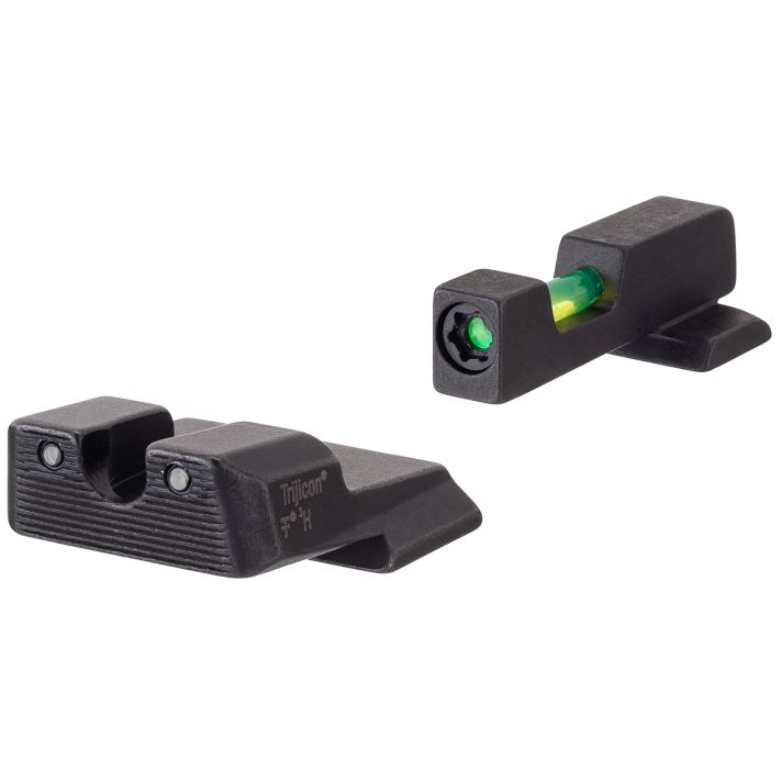 Trijicon 601110 DI Night Sight SetGreen/Tritium/Fiber Optic Front Sight-Green Tritium Black Outline Rear Sight Smith & Wesson M&P Shield/M&P Shield Plus