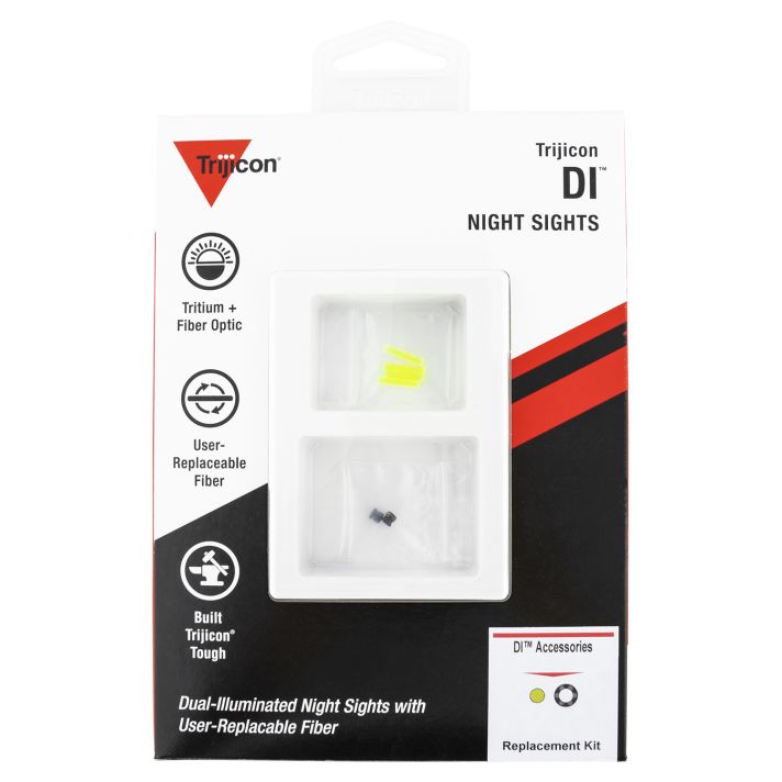 Trijicon AC50011 DI Night Sight Standard Replacement Kit Green Fiber & Black Retainer
