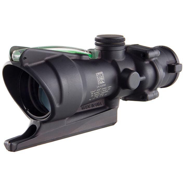 Trijicon 100212 ACOG4x 32mm Obj 36.80 ft @ 100 yds FOV Matte Black Finish Dual Illuminated Green Donut 22/556 BDC