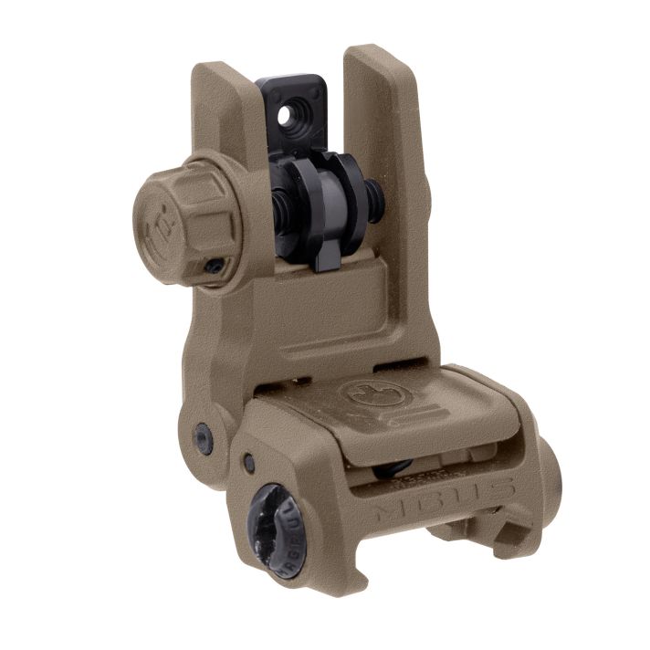 Magpul MAG1167-FDE MBUS 3 Sight RearFlat Dark Earth Flip Up for AR-10/AR-15/M4/M16/M110/SR-25