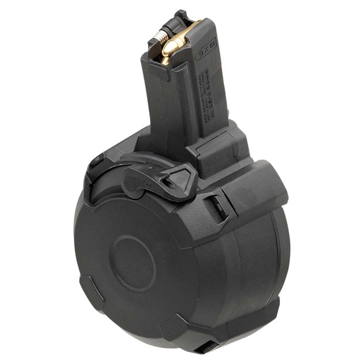 Magpul MAG1181-BLK PMAGBlack Drum 50rd 9mm Luger for H&K MP5/94