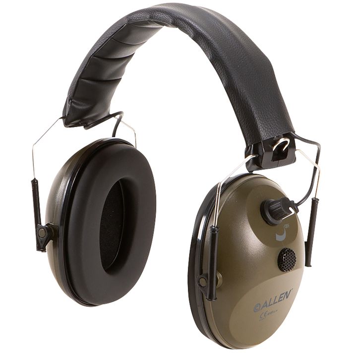 Allen 2225 Single Microphone Emuff82 dB OD Green/Black Adult