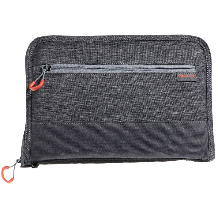 Allen 7757 Auto-Fit 2.0 Deluxe Handgun Case Gray w/Red Accents, Foam Padding, Knit Interior, Exterior PocketFinish for Most Full-Size Semi-Autos 11" L