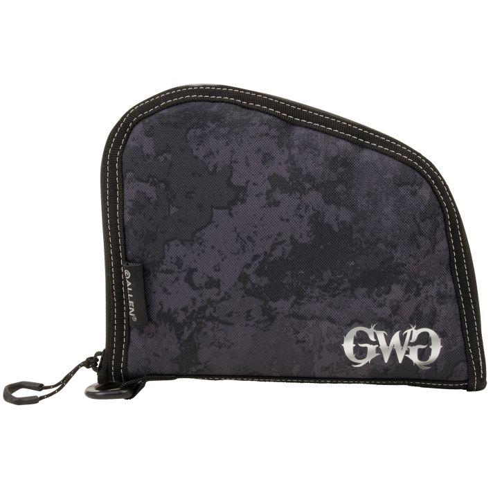 Girls With Guns 9078 Midnight Handgun Case 8" Black/Shade Blackout Camo, Locking Zipper