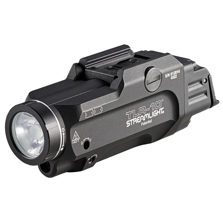 Streamlight 69470 TLR-10 Gun Light with Red LaserBlack Anodized 1,000 Lumens White LED