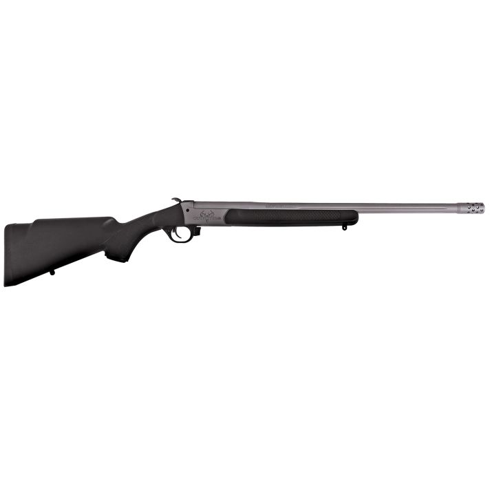 Traditions CR471130T Outfitter G3 Full Size 45-70 Gov 1rd 22" Stainless Cerakote Fluted Threaded Barrel, Drilled & Tapped Steel Receiver, Fixed Black Synthetic Stock, Right Hand