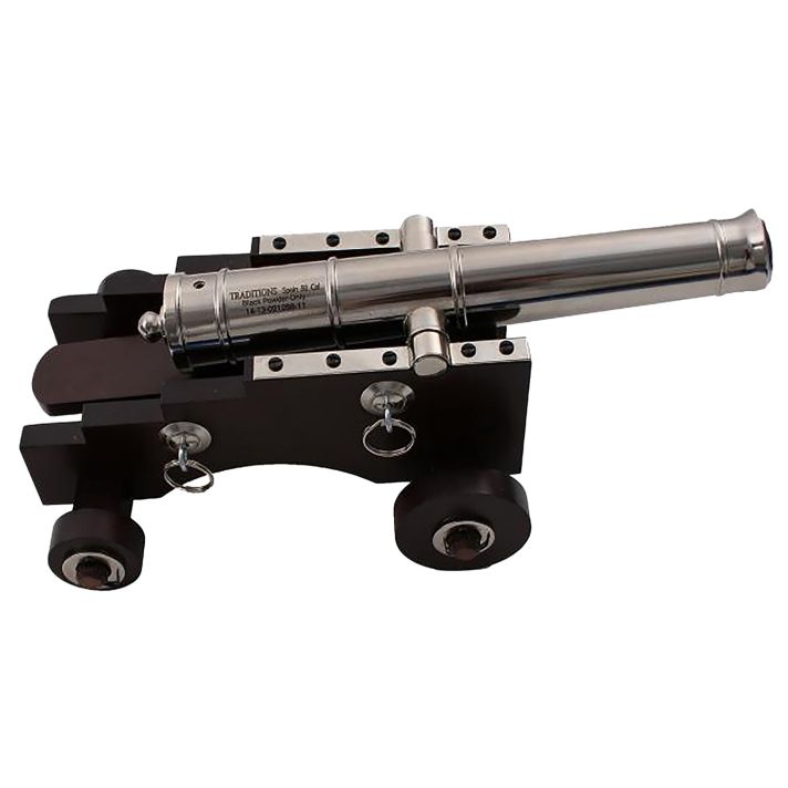 Traditions KCN8041 Old Ironsides Mini Cannon 50 Cal 9" Silver Barrel Breech Action