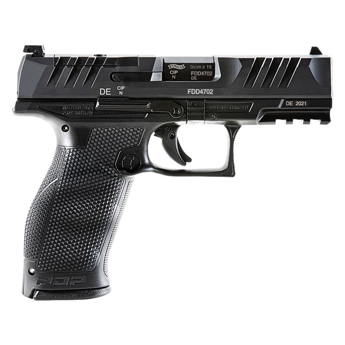 Walther Arms 2851237 PDP Optic Ready 9mm Luger 4" Barrel 18+1, Polymer Frame With Picatinny Acc. Rail, Optic Cut Super Terrain Serrated Steel Slide, Performance Duty Trigger, Manual Safety