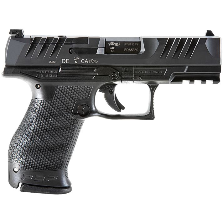 Walther Arms 2851229 PDP Compact Optic Ready 9mm Luger 4" 15+1 Black Black Steel Slide Performance Duty Textured Black Polymer Grip