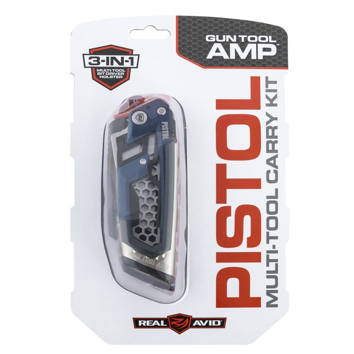 Real Avid AVGTAMPP Gun Tool Amp-Pistol Black/Silver Stainless Steel Folding Multi-Tool for Pistol