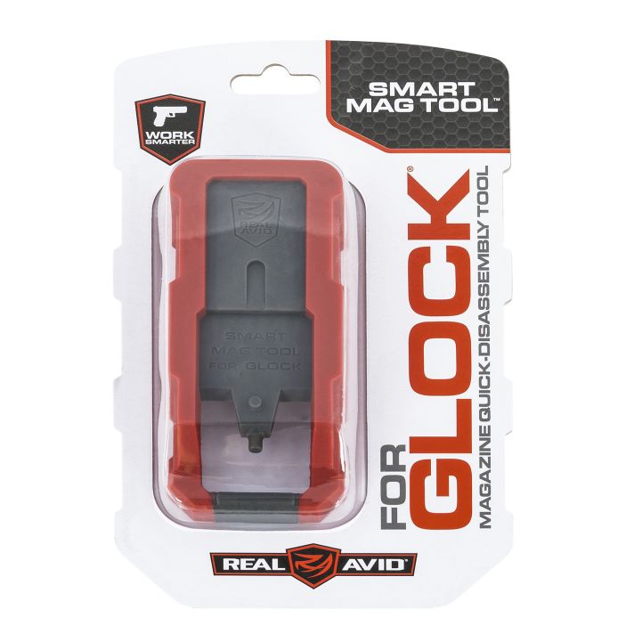 Real Avid AVGLOCKMT Smart Mag ToolCompatible w/Glock, Gray/Red Plastic