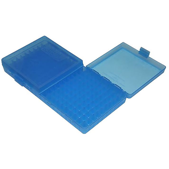 MTM Case-Gard P2004524 Case-Gard 200 Series Multi-Caliber Handgun Clear Blue Polypropylene 200 rds