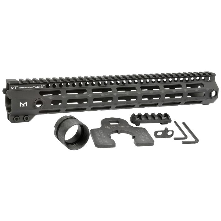 Midwest Industries MIG4M13375 Tactical G4M Handguard AR-15 Black Hardcoat Anodized Black 13.3" 6061-T6 Aluminum M-LOK