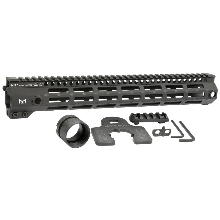 Midwest Industries MIG4M14 Tactical G4M Handguard AR-15 Black Hardcoat Anodized Black 14" 6061-T6 Aluminum M-LOK