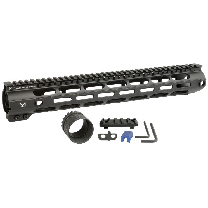 Midwest Industries MICR30815Combat Handguard AR-308/LR-308 Black Hardcoat Anodized 15" 6061-T6 Aluminum