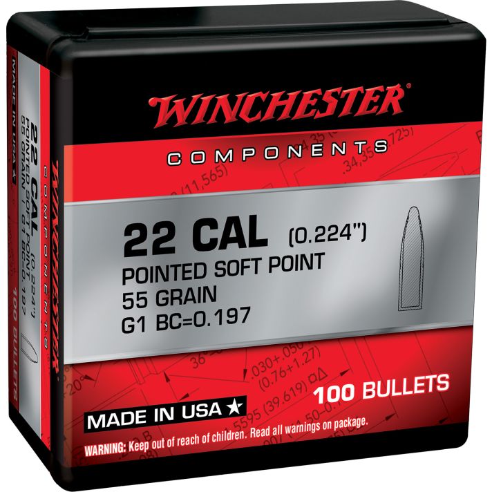 Winchester Ammo WB223SP55X Centerfire Rifle223Rem 55gr Pointed Soft Point 100 Per Box/10 Case