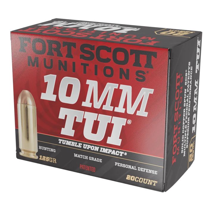 Fort Scott Munitions 10MM124SCV Tumble Upon Impact (TUI)10mmAuto 125gr Solid Copper Spun 20 Per Box/25 Case