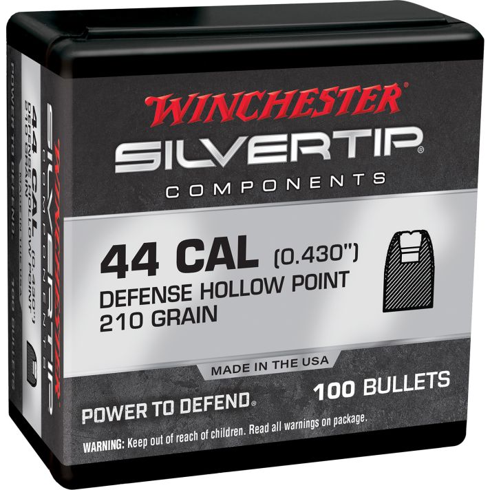 Winchester Ammo WB44ST210X Centerfire Handgun Reloading 44Mag 210gr Silvertip Hollow Point 100 Per Box/10 Case