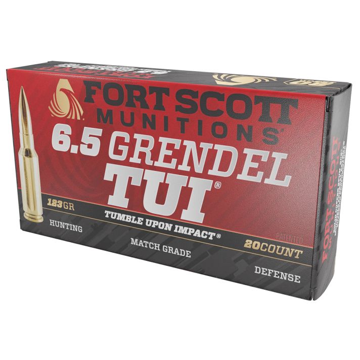 Fort Scott Munitions 65GR123SCV2 Tumble Upon Impact (TUI) Rifle 6.5Grendel 123gr Solid Copper Spun 20 Per Box/10 Case