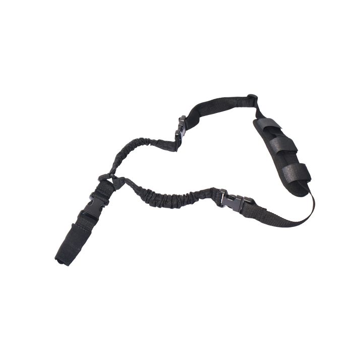 Rukx Gear ATICT1PSB Tactical Single Point Sling Black Nylon Adjustable Bungee