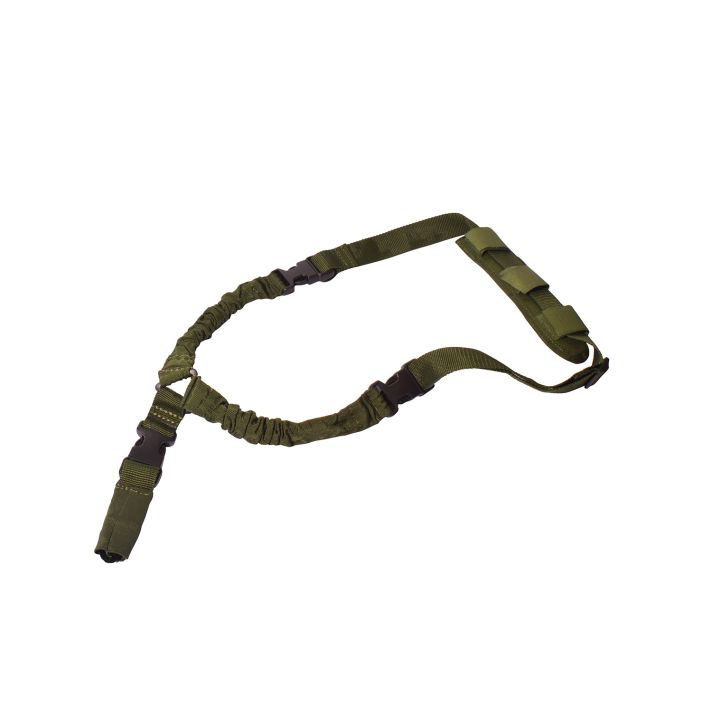 Rukx Gear ATICT1PSG Tactical Single Point Sling Green Nylon Adjustable Bungee