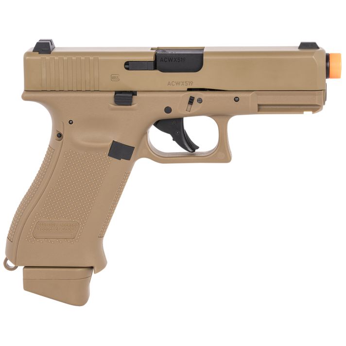 Umarex Glock Air Guns 2276338 G19X Gen5 Air Soft CO2 6mm, 14+1, Steel Slide, Coyote Tan Polymer Frame, Coyote Polymer Grips