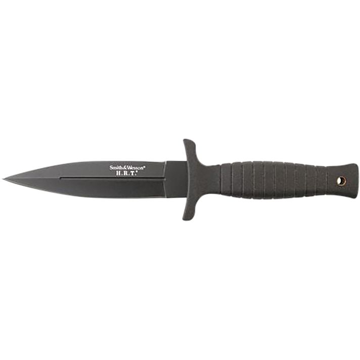 Smith & Wesson Knives SWHRT9BCP H.R.T.4.75" Fixed Spear Point Plain 7Cr17MoV High Carbon SS Blade Thermoplastic Rubber Handle 9" OAL