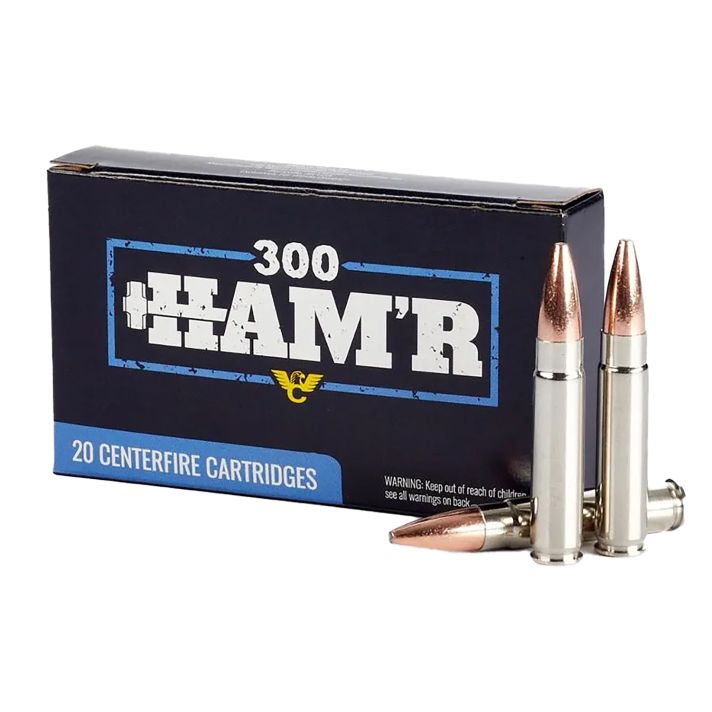 Wilson Combat A300HMR135HBN HAM'R Bonded 300 HAM'R 135 gr Speer HAM'R Bonded Nickel-Plated Brass 20 Bx/ 10 Case