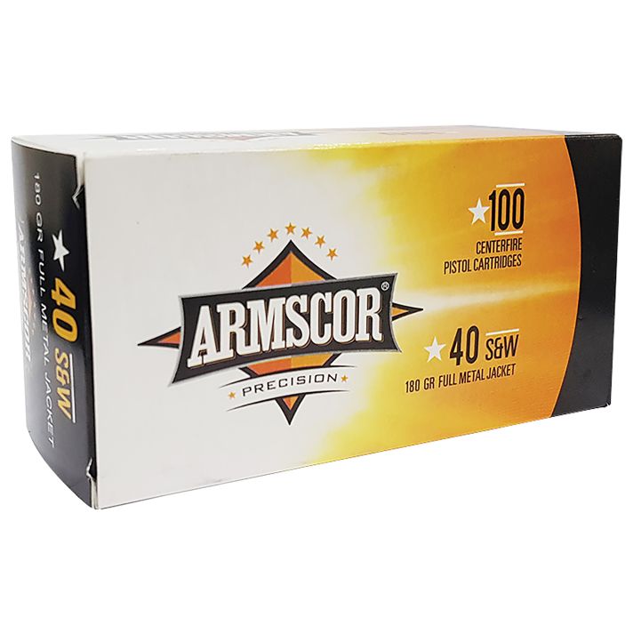 Armscor 50316 Precision Value Pack 40S&W 180gr Full Metal Jacket 100 Per Box/12 Case