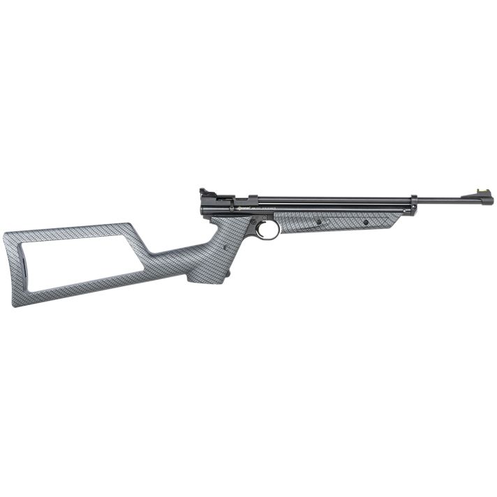 Crosman 2289CKFT Pump Airgun Drifter Kit Pump 22 1rd Shot Black Black Receiver Gray Fixed Carbon Fiber Wrapped Stock
