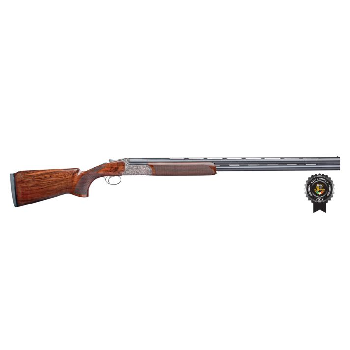 Rizzini USA 670112 Venus Ladies Sporter Compact 12 Gauge Break Open 2.75" 2rd 30" Gloss Blued Vent Rib Barrel, Coin Anodized Silver Engraved Steel Receiver, Fixed w/Pistol Grip Turkish WalnutStock