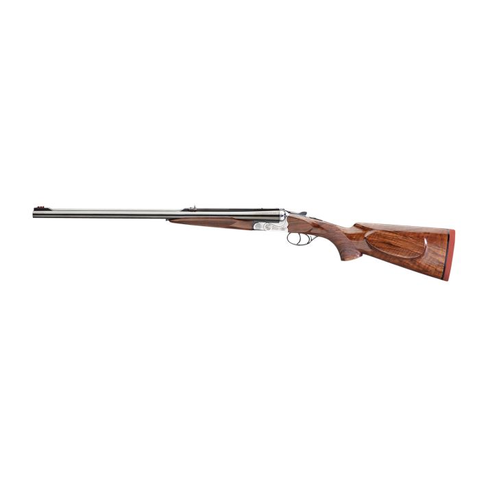 Rizzini USA 7001470 Rhino Express470 Nitro Express 2rd 23" Gloss Blued 23" Chrome-Lined Barrel Coin Anodized Silver Engraved Steel Oiled Turkish Walnut Ambidextrous Hand