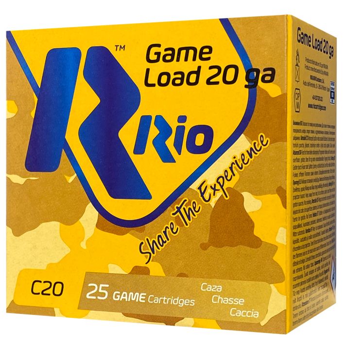 Rio Ammunition RC206 Game Load20Gauge 2.75" 1oz 6Shot 25 Per Box/10 Case