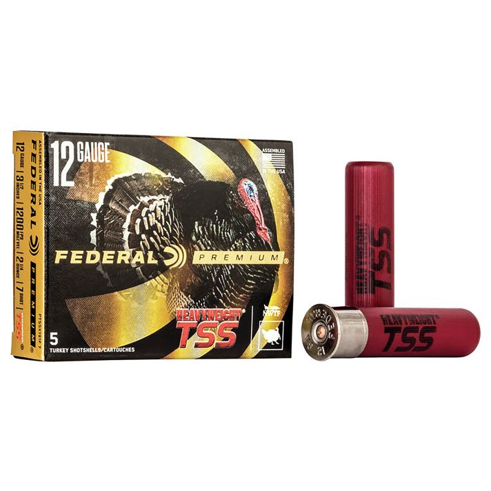 Federal PTSSX191F7 Premium Turkey Heavyweight TSS 12Gauge 3.50" 2 1/4oz 7Shot 5 Per Box/50 Case