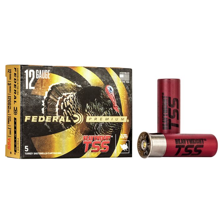 Federal PTSSX193F7 Premium Turkey Heavyweight TSS 12Gauge 3" 1 3/4oz 7Shot 5 Per Box/50 Case