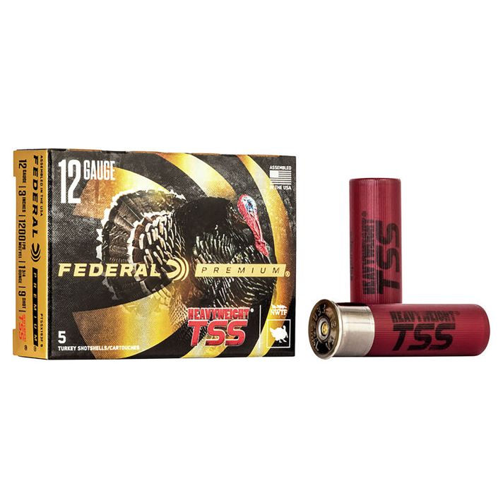 Federal PTSSX193F9 Premium Turkey Heavyweight TSS 12Gauge 3" 1 3/4oz 9Shot 5 Per Box/50 Case