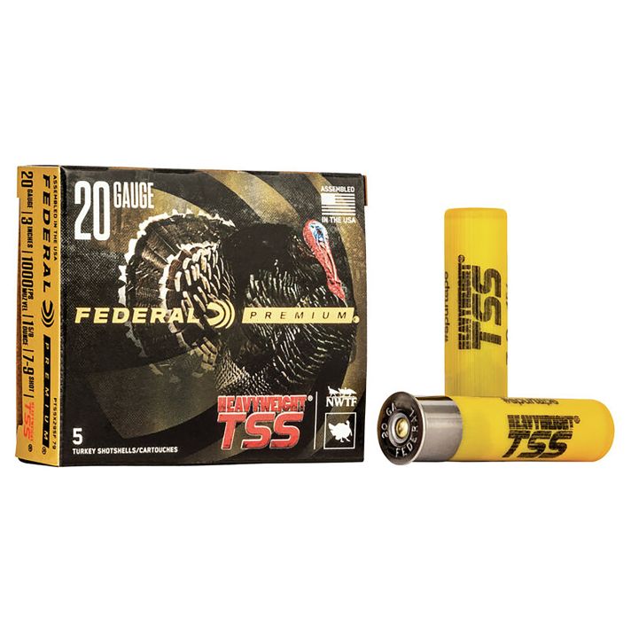 Federal PTSSX295F79 Premium Turkey Heavyweight TSS 20Gauge 3" 1 5/8oz 7/9Shot 5 Per Box/50 Case