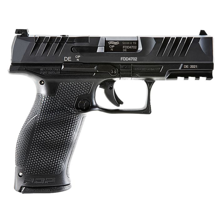 Walther Arms 2854694 PDP Optic Ready 9mm Luger 4" Barrel 10+1, Polymer Frame With Picatinny Acc. Rail, Optic Cut Super Terrain Serrated Steel Slide, Performance Duty Trigger, Manual Safety
