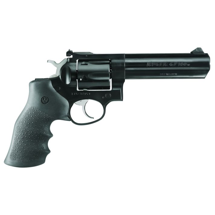 Ruger 1756 GP100Sports South Exclusive 357 Mag 6 Shot 5" Blued Full Lug Steel Barrel, Blued Cylinder Blued Steel Frame, Black Finger Grooved Rubber Grip, Transfer Bar Safety, Exposed Hammer