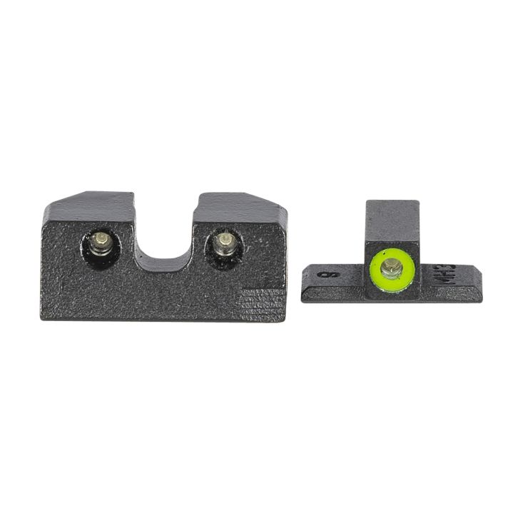 Meprolight USA 401103111 Hyper-BrightGreen Tritium Green Outline Front Sight-Green Tritium Black Outline Rear Sig Sauer P-Series