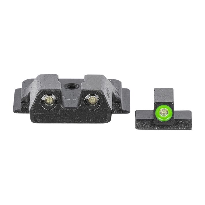 Meprolight USA 417703111 Hyper-BrightGreen Tritium Green Outline Front Sight-Green Tritium Black Outline Rear Smith & Wesson M&P Shield