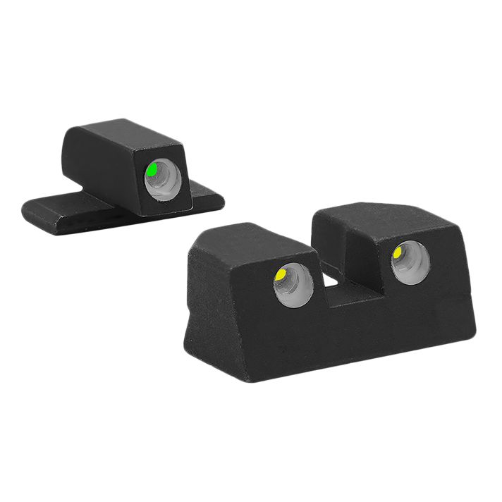 Meprolight USA 101103201 Tru-DotGreen Tritium White Outline Front Sight-Yellow Tritium White Outline Rear Sight Sig Sauer P-Series P226/P320