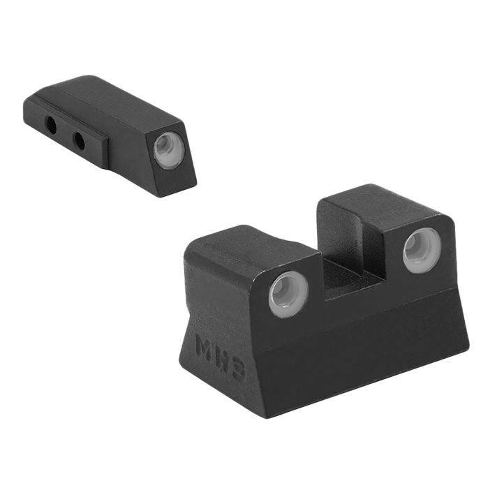 Meprolight USA 106623101 Tru-DotGreen Tritium White Outline Front Sight-Green Tritium White Outline Rear Sight Beretta M9/M92