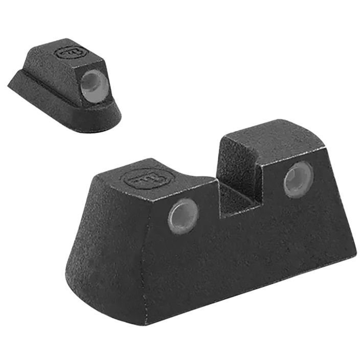 Meprolight USA 177753101 Tru-DotGreen Tritium White Outline Front Sight-Green Tritium White Outline Rear Sight CZ P-01