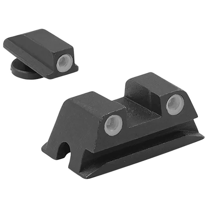 Meprolight USA 188023101 Tru-DotGreen Tritium White Outline Front Sight-Green Tritium White Outline Rear Sight Walther Arms PPS/PPX/Creed