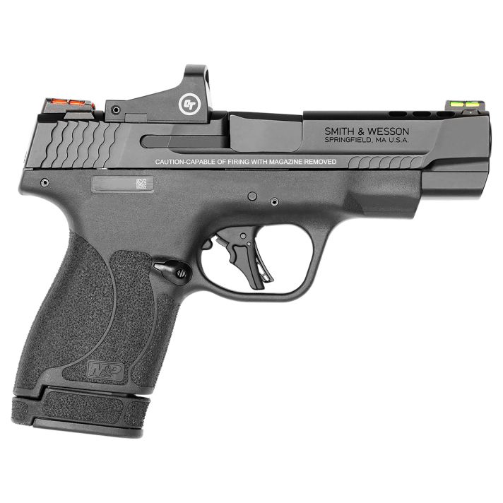 Smith & Wesson 13253 Performance Center M&P Shield Plus 9mm Luger 4" Ported 10+1,13+1 Black Matte Black Armornite Stainless Steel Ported Slide Black Polymer Grip (No Manual) Crimson Trace Red Dot