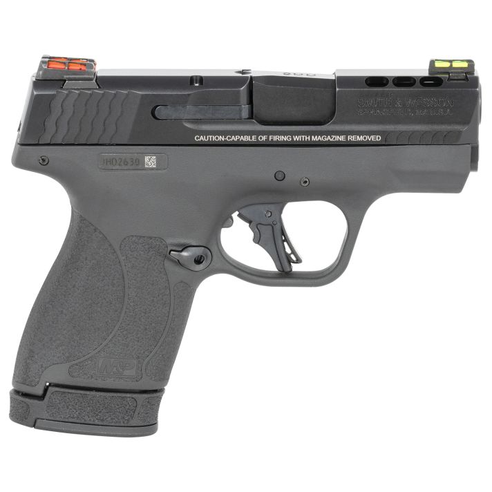 Smith & Wesson 13255 Performance Center M&P Shield Plus EDC 9mm Luger 3.10" Ported 10+1,13+1 Black Matte Black Armornite Stainless Steel Ported Slide Black Polymer Grip (Manual) FO Sights